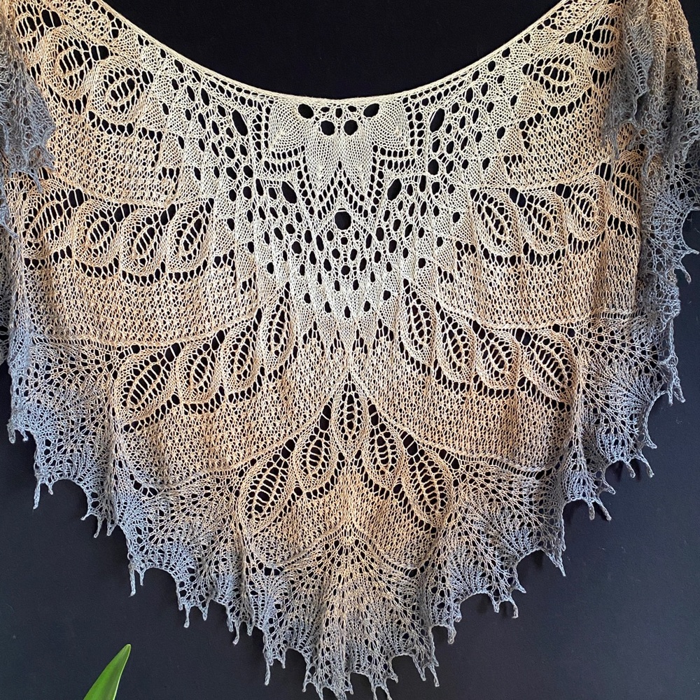 New Hand Knitted Lace Shawl
